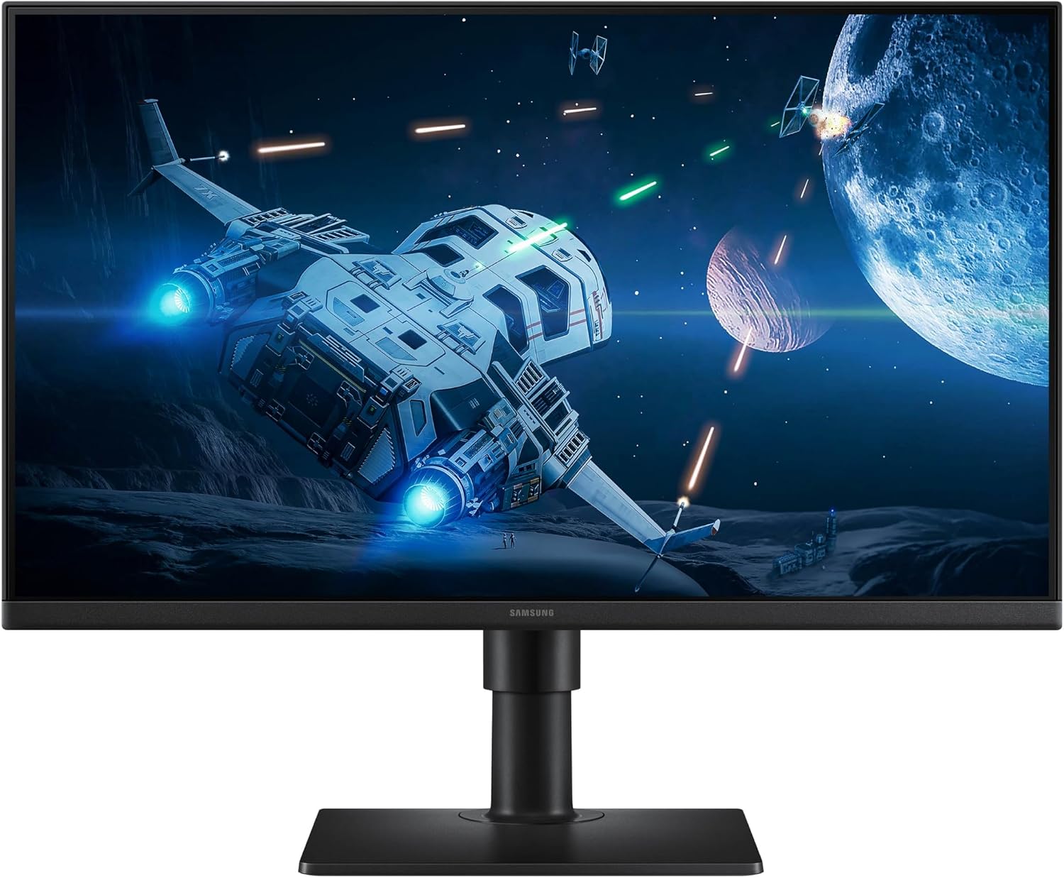 Samsung 24' (S40GD) Borderless Business Monitor with IPS Panel, 100Hz Refresh Rate, Eye Saver Mode, Ergonomic Design, Game Picture Mode, LS24D408GANXGO