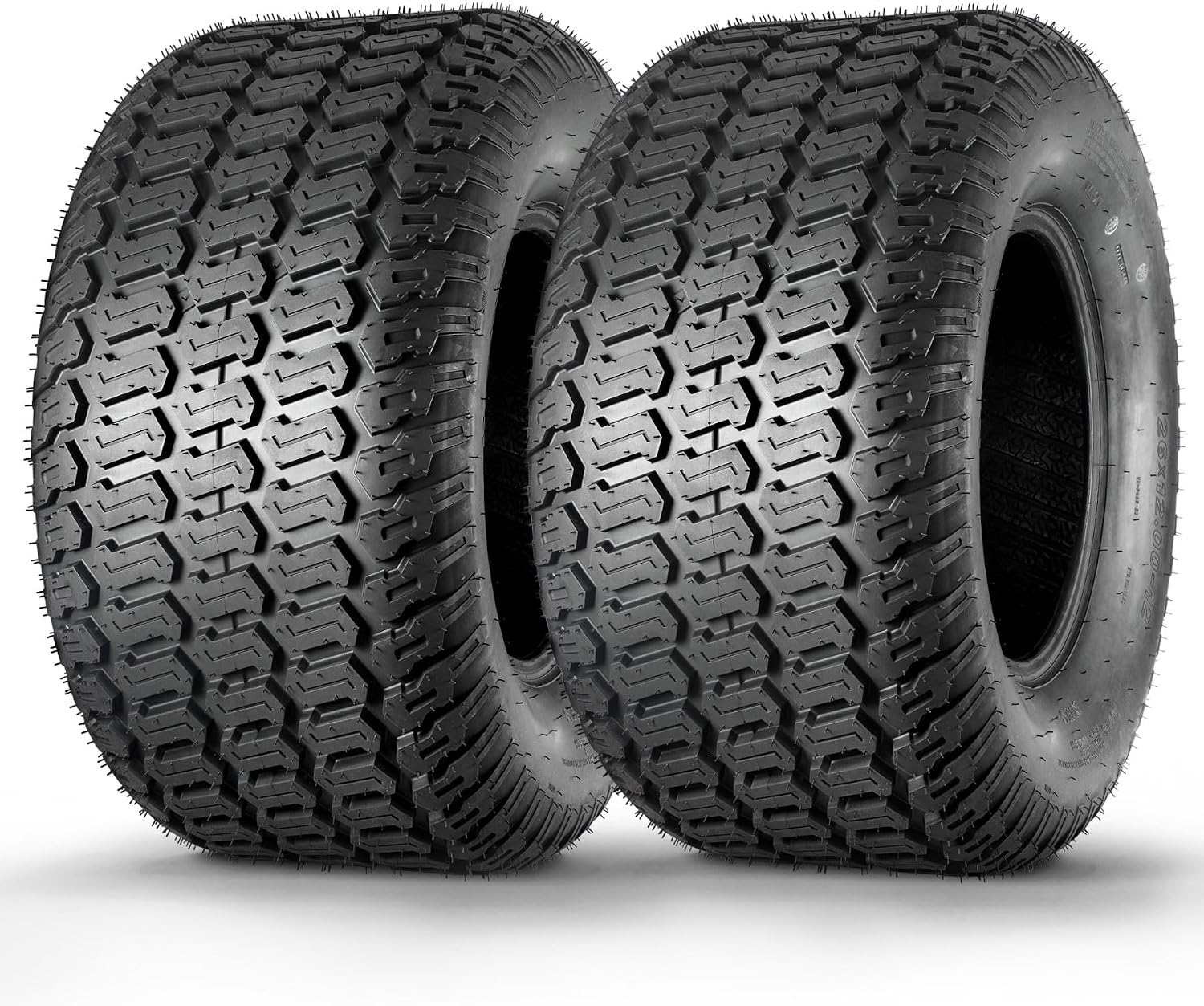 MaxAuto 26x12-12 26x12x12 Turf Tires for Lawn & Garden Mower,4 Ply Tubeless, Set of 2