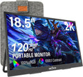 InnoView 2K Portable Monitor for Laptop 18.5' 2560x1440p QHD 120Hz 100% sRGB USB-C Standard HDMI Gaming Monitor,HDR Travel External Second Screen for Laptop, PC, Game Consoles