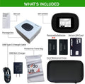 4G/5G Mobile Portable WiFi | Verizon Wireless Jetpack Inseego MiFi M1000 | Mobile Hotspot for Travel | RJ45 Ethernet Port | Speed Up to 2,4 Gbps | Use 8 hrs | EVDO-LINK Bundle - Verizon Sim Card