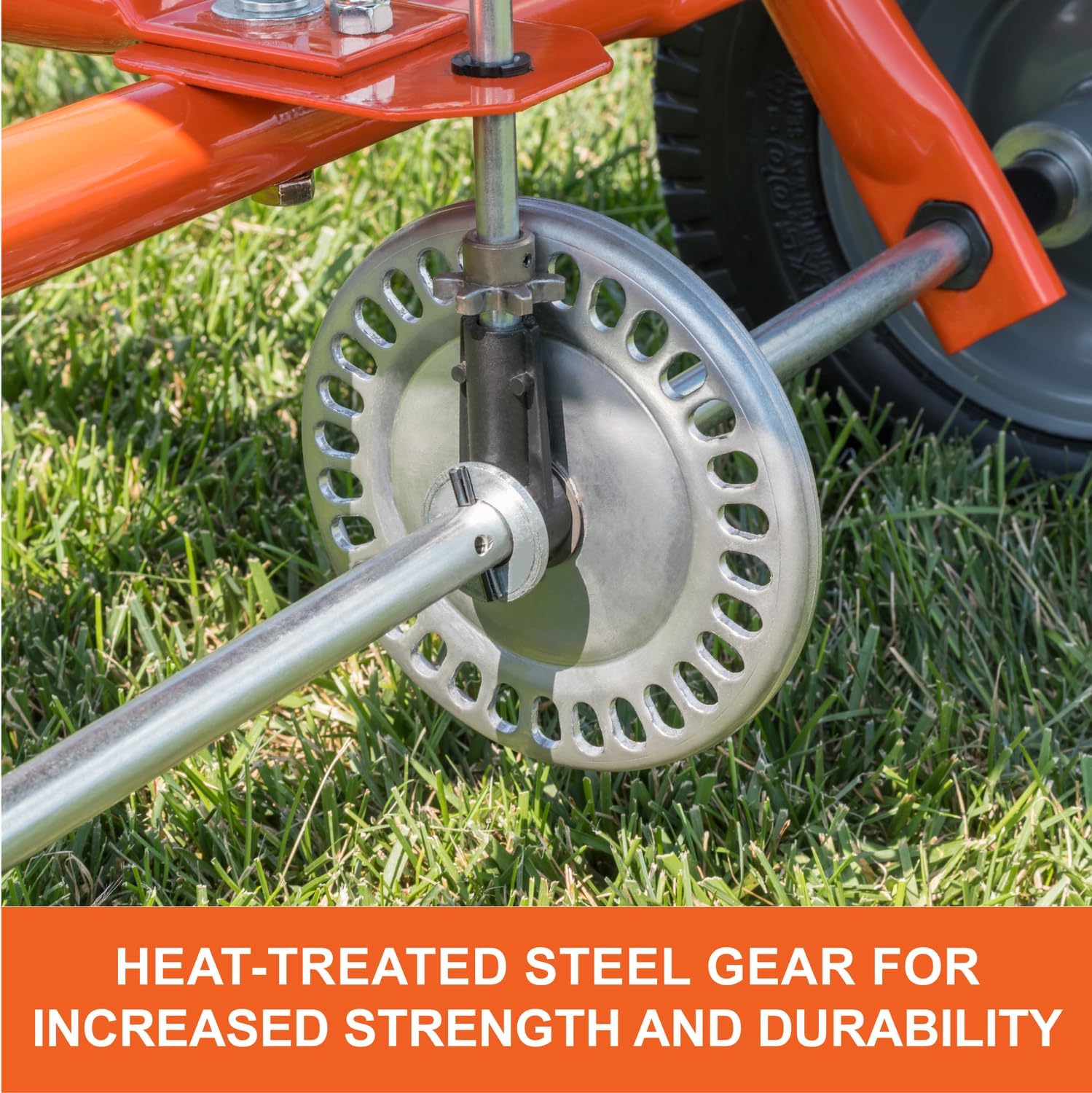 Agri-Fab 45-0547 185 lb. Tow-Behind Lawn & Garden Broadcast Spreader for Seed,Fertilizer,Salt,Ice Melt; Easy to use Flow Control from Seat of Riding Lawn Mower