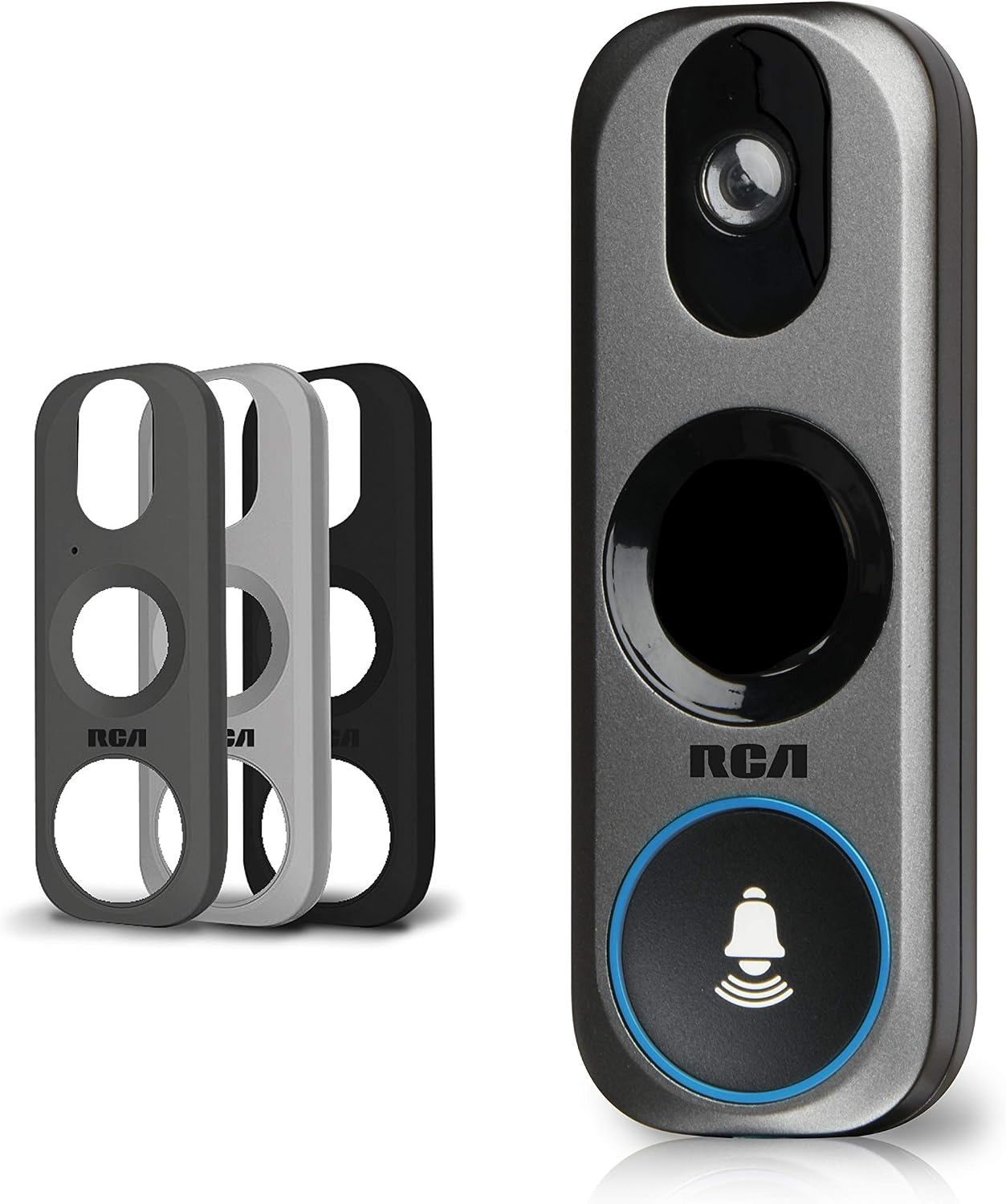 Doorbell Video Ring Security Camera by RCA New and Improved - with Mobile Doorbell Ring, 3MP HD Video, Live Stream, No Recording Storage Fees, Night Vision and Motion Detection