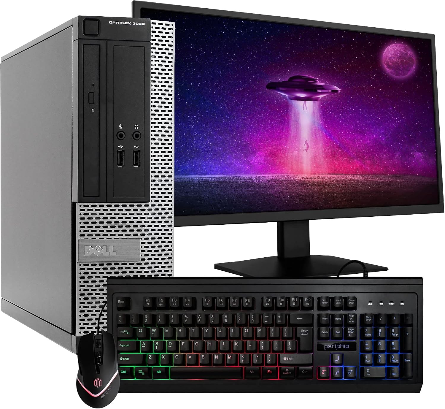 Dell Optiplex 3020 Small Desktop Computer (SFF) | Quad Core Intel i5 (3.20GHz) | 8GB DDR3 RAM | 500GB HDD Hard Disk Drive | Windows 11 Pro | 22in Monitor | RGB Mouse + Keyboard (Renewed)