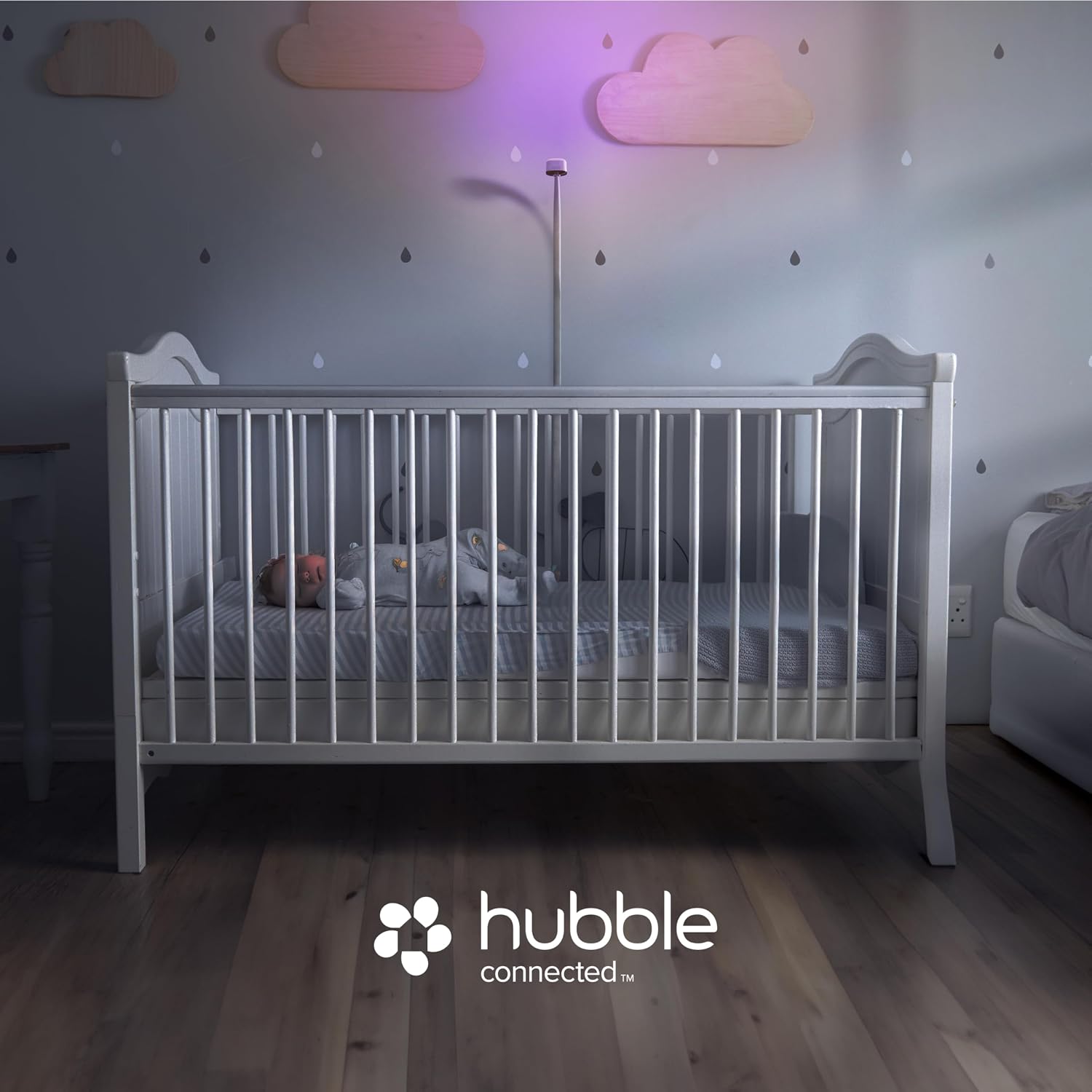 HUBBLE CONNECTED GoBaby AI Wireless Portable Pro — 2K Ultra Clear HD Baby Monitor w/AI Rollover Detection, True Cry Alerts, Sleep Analytics — w/Camera, HD Parent Unit, Portable Battery, Wall Mount