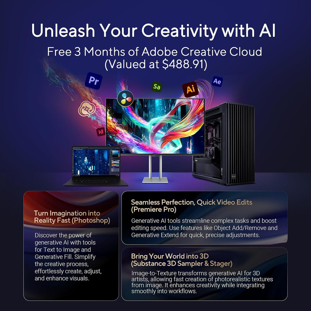ASUS ProArt PA32UCDM Monitor 32' 4K UHD QD-OLED 240Hz 0.1ms ThunderBolt 4 PD 96W - PA32UCDM