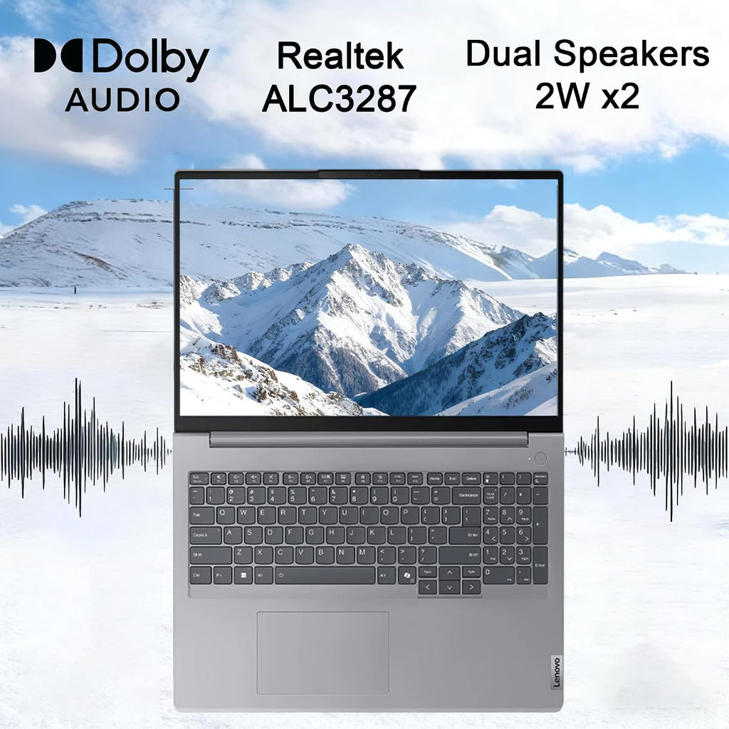 Lenovo ThinkBook 16 Gen 7 Business Laptop, 16' FHD+ Anti-Glare, AMD Ryzen 5 7533HS (> Intel i7-1255U), Fingerprint, Ethernet, IST Computer Customized 16GB/32GB/64GB DDR5, 512GB/1TB/2TB SSD, Win 11 Pro