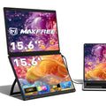 Maxfree Laptop Screen Extender, 15.6'' FHD 1080P Dual Portable Monitor with USB C, HDMI, Plug & Play, VESA Mountable, Lightweight, Dual Monitor for Laptop Windows Mac(M1/M2/M3 chip) Android Ps4 Switch