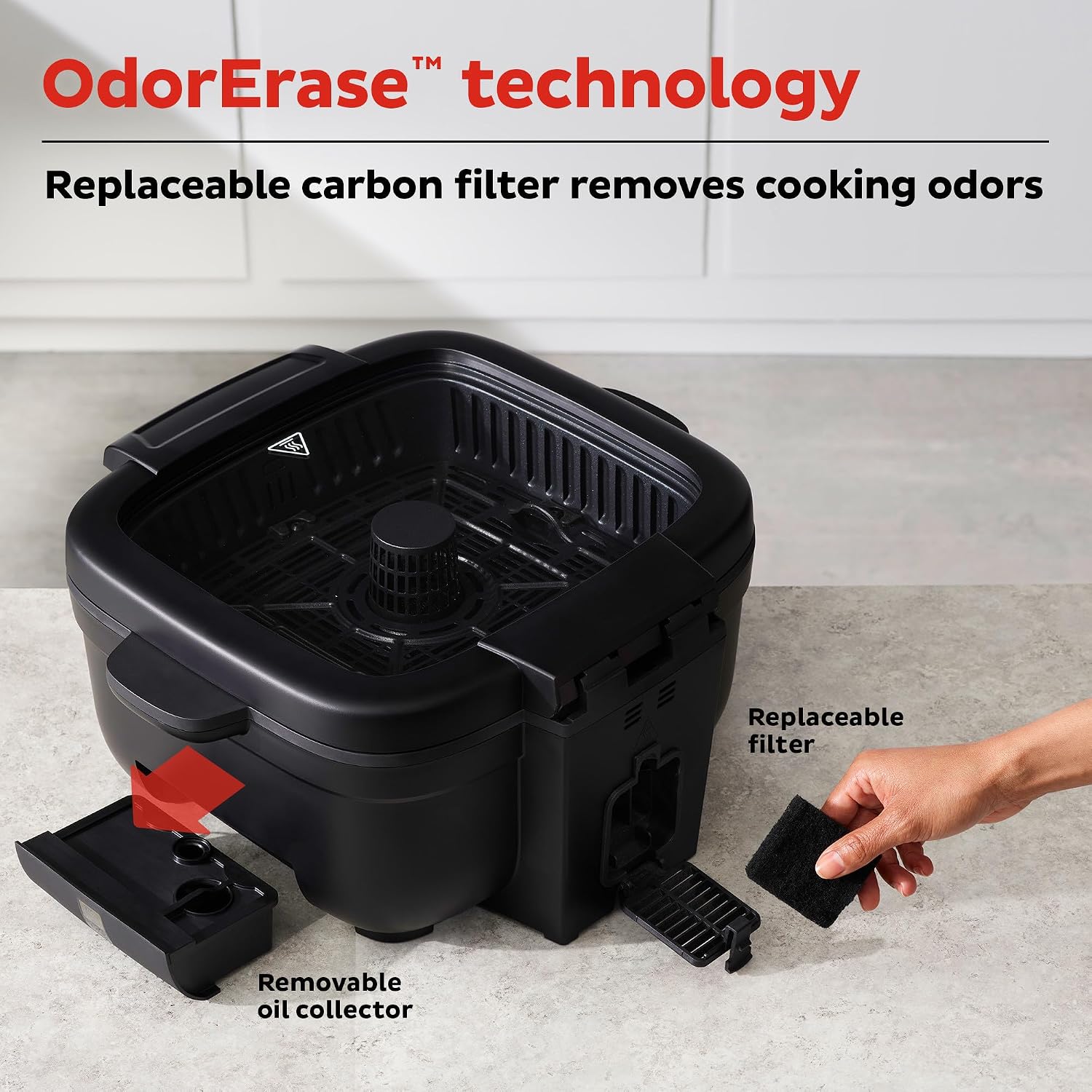 Instant Pot 6-in-1 Air Fryer and Indoor Grill with Bake, Roast Reheat & Dehydrate, From the Makers of Instant Pot, with Odor-Reducing Filter, Clear Cooking Window, and Removable Lid for Easy Cleaning