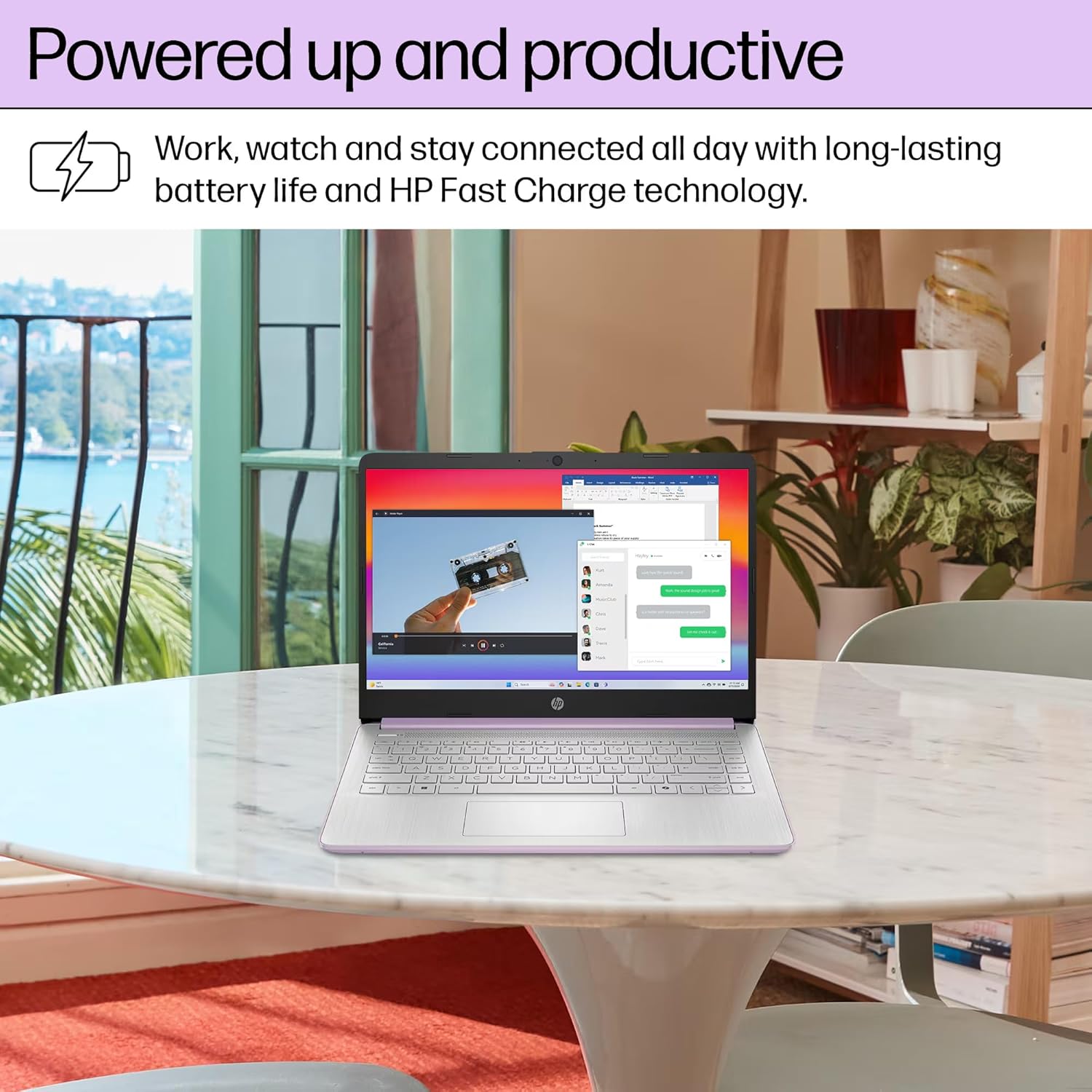 HP 14' Flagship Laptop 2025 AI-Powered Computer, Office Lifetime, Student Business, 4-Core Intel CPU, 16GB RAM 628GB Storage (128GB UFS+ 500GB Ext), Long Battery HubxcelAccessory Win 11 Pro Lavender