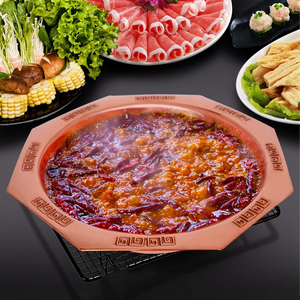 Copper Shabu-Shabu for Induction Cooktop Gas Stove Nonstick without Cover Dishwasher Safe Cookware 36cm (40cm)