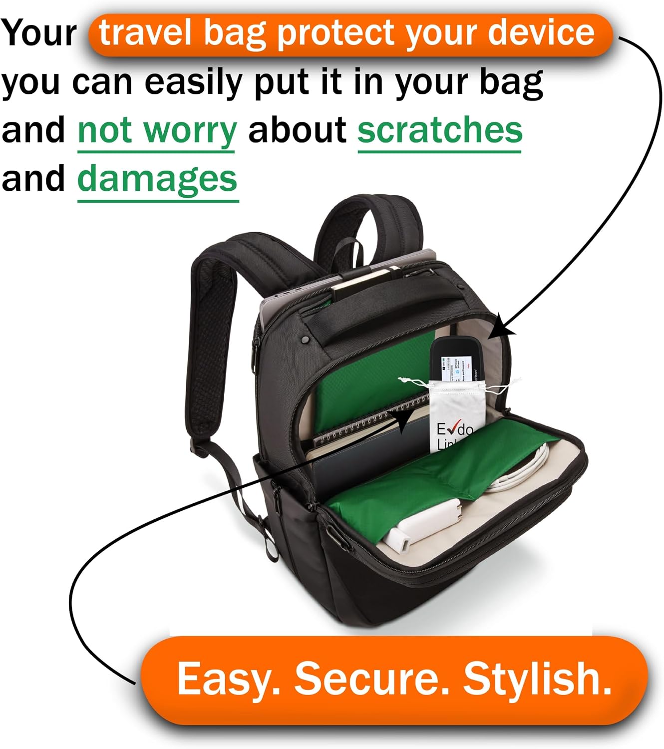 Verizon Wireless Jetpack Inseego MiFi 7730L | Mobile Hotspot for Travel | 4G Mobile Portable WiFi | Unlocked Globally | Speed up to 450 Mbps | Usage Up to 8 Hours | EVDO-LINK Bundle - Verizon Sim Card