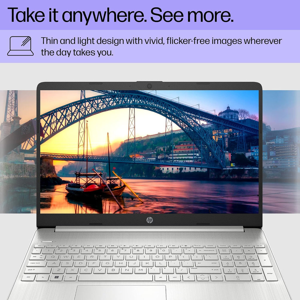 HP 15 inch Laptop, FHD Display, 12th Generation Intel Core i5-1235U, 16 GB RAM, 512 GB SSD, Intel Iris Xe Graphics, Windows 11 Home, 15-dy5399nr (2023)