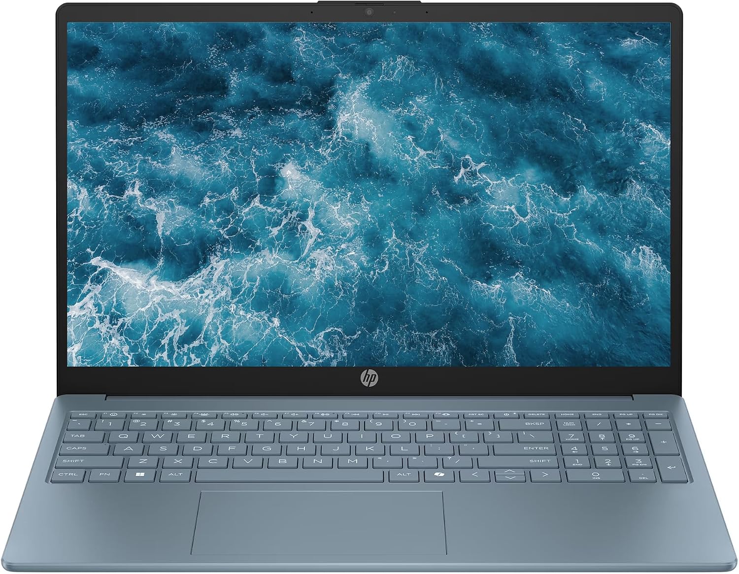 HP 15 Laptop (1 Year Microsoft Office 365 Included), 15.6' HD Display, Intel Quad-Core N200 Processor, 8GB RAM, 128GB Storage, Wi-Fi 6, Webcam, HDMI, Numeric Keypad, Windows 11 Home (Moonlight Blue)