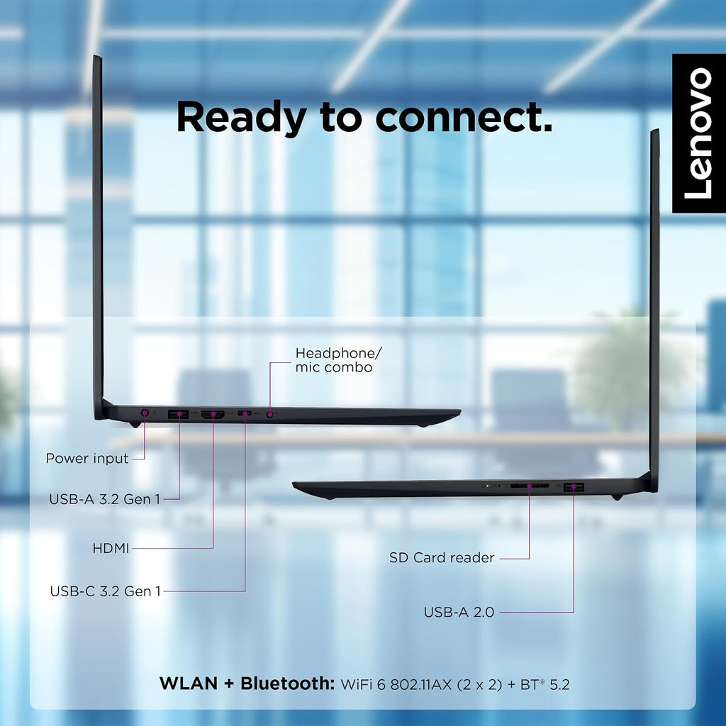 Lenovo IdeaPad Laptop 2025 Business Computer, 15.6' FHD Touchscreen, 16GB RAM, 1TB Storage (512GB SSD +500GB Ext), 10-Core Intel Core i5, Long Battery, HubxcelAccessory Win 11 Pro Lifetime Office 2024