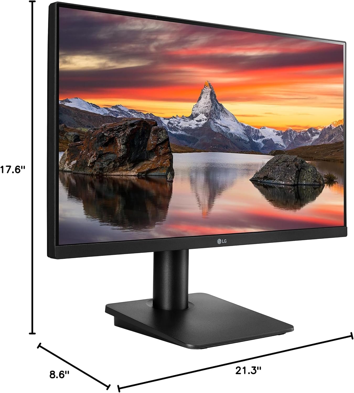 LG 24MP450-B Monitor 24' Full HD (1920 x 1080) IPS Display, 3-Side Virtually Borderless Design, AMD FreeSync, 5ms GtG Response Time, Reader Mode, OnScreen Control with Screen Split