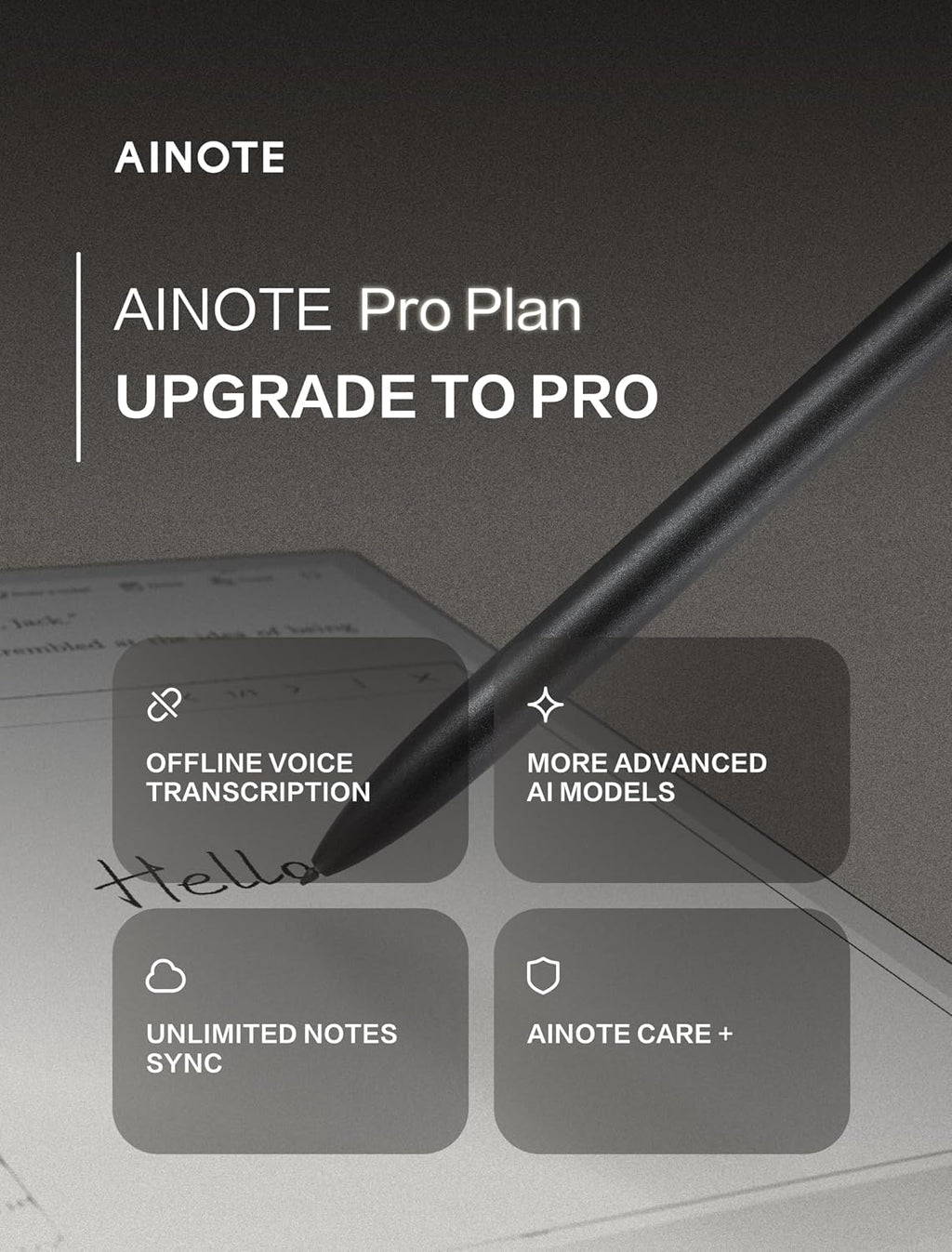 iFLYTEK AINOTE 2 Paper Tablet, 10.65' Electronic Notebook with Pen, 4.2mm Ultrathin Note Taking Tablet Powered by ChatGPT, 15-Language Transcription Support, Google Play Compatible