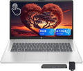 HP 17.3' HD+ Touchscreen Laptop, AMD Ryzen 5 7430U, 8GB RAM, 672GB Storage (512GB SSD+160GB Docking Station Set), AMD Radeon Graphics, Numeric Keypad, Wi-Fi 6, HD Webcam, Windows 11 Home, Silver