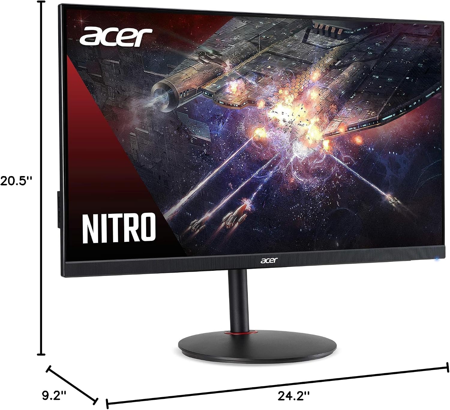 acer Nitro XV272U Pbmiiprzx 27' WQHD (2560 x 1440) IPS G-SYNC Compatible Monitor, 144Hz, 1ms VRB, VESA Certified DisplayHDR400, DCI-P3, Delta E<2