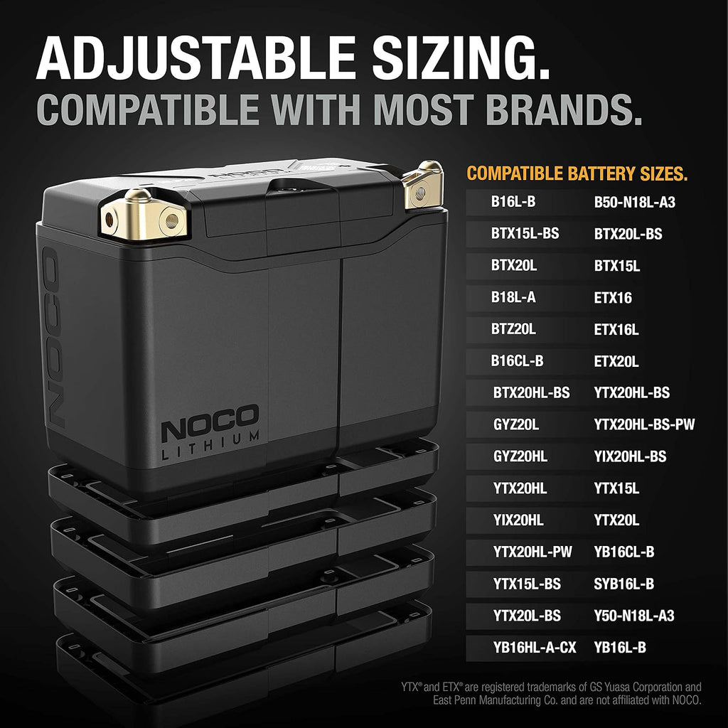 NOCO Lithium NLP20: Ultra-Light 12V Lithium Powersport Battery – Group 20 – 7Ah – 600A Start Power – Intelligent BMS – UL Certified