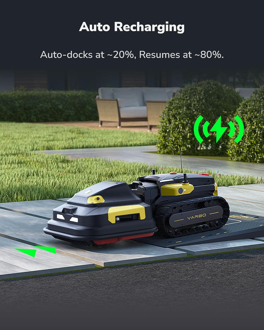YARBO Robot Lawn Mower Pro with Modular Design for Large Yard up to 6 Acres, Perimeter Wire Free APP Control Robotic Lawnmower with 0.8'-4.0' Cutting Height, AI Vision & RTK for Navigation