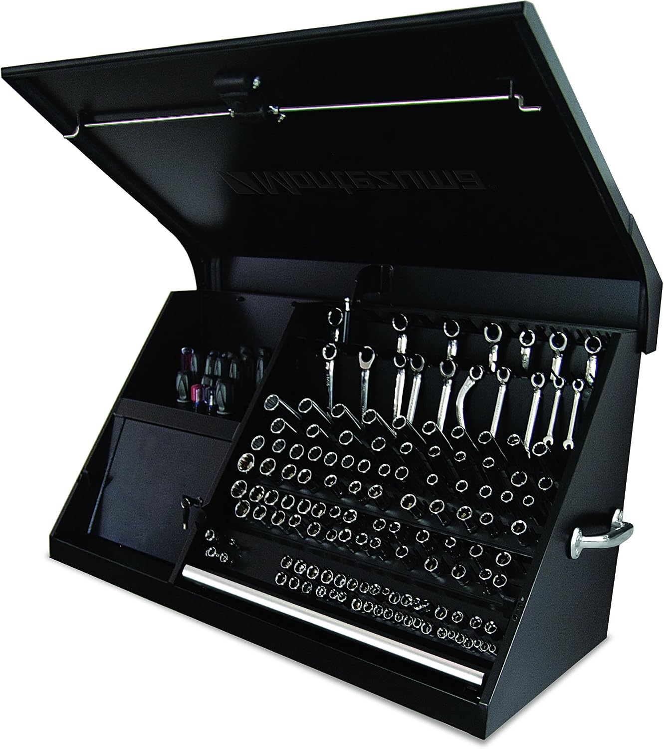 Montezuma 41' x 18' Heavy Duty Steel Triangle Toolbox (steel, flat black)