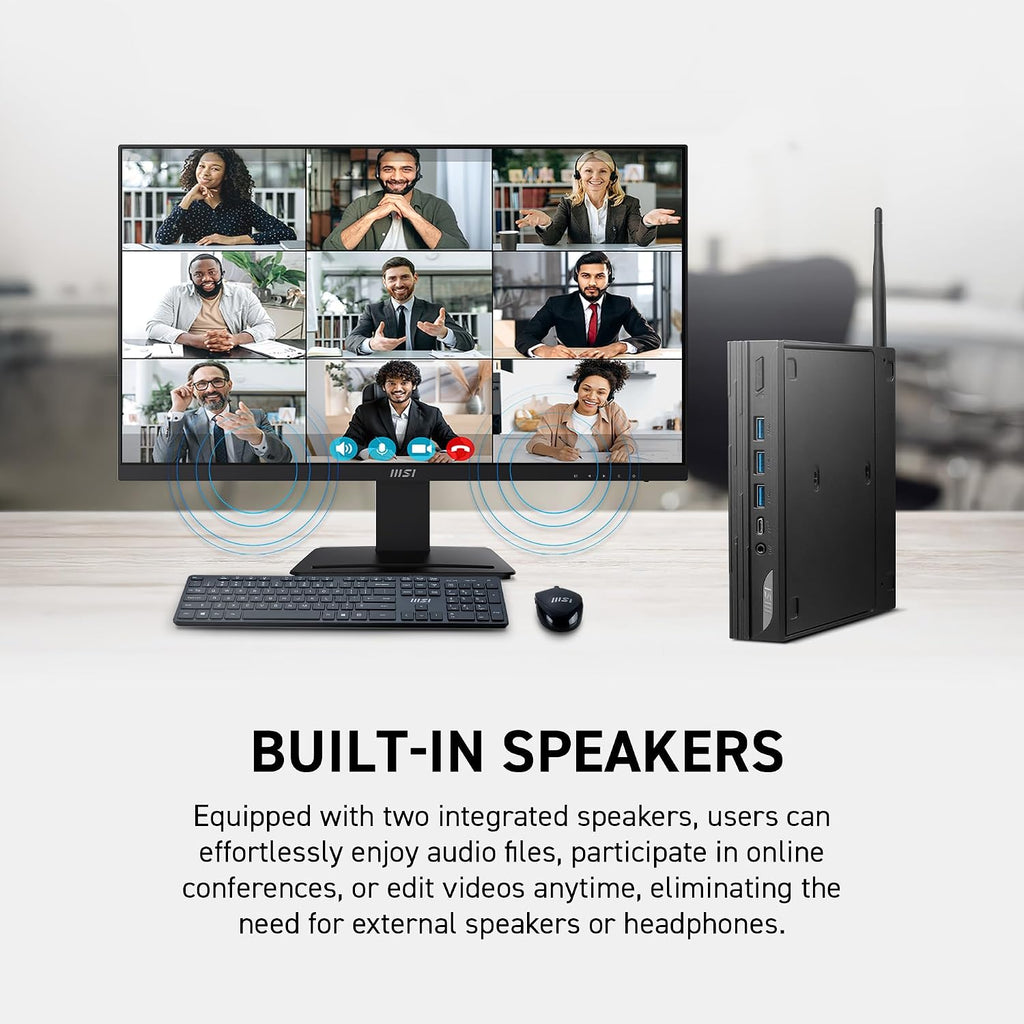 msi Pro MP273A, 27' Monitor, 1920 x 1080 (FHD), IPS, 100Hz, TUV Certified Eyesight Protection, 4ms, Displayport, HDMI, Tilt, Black