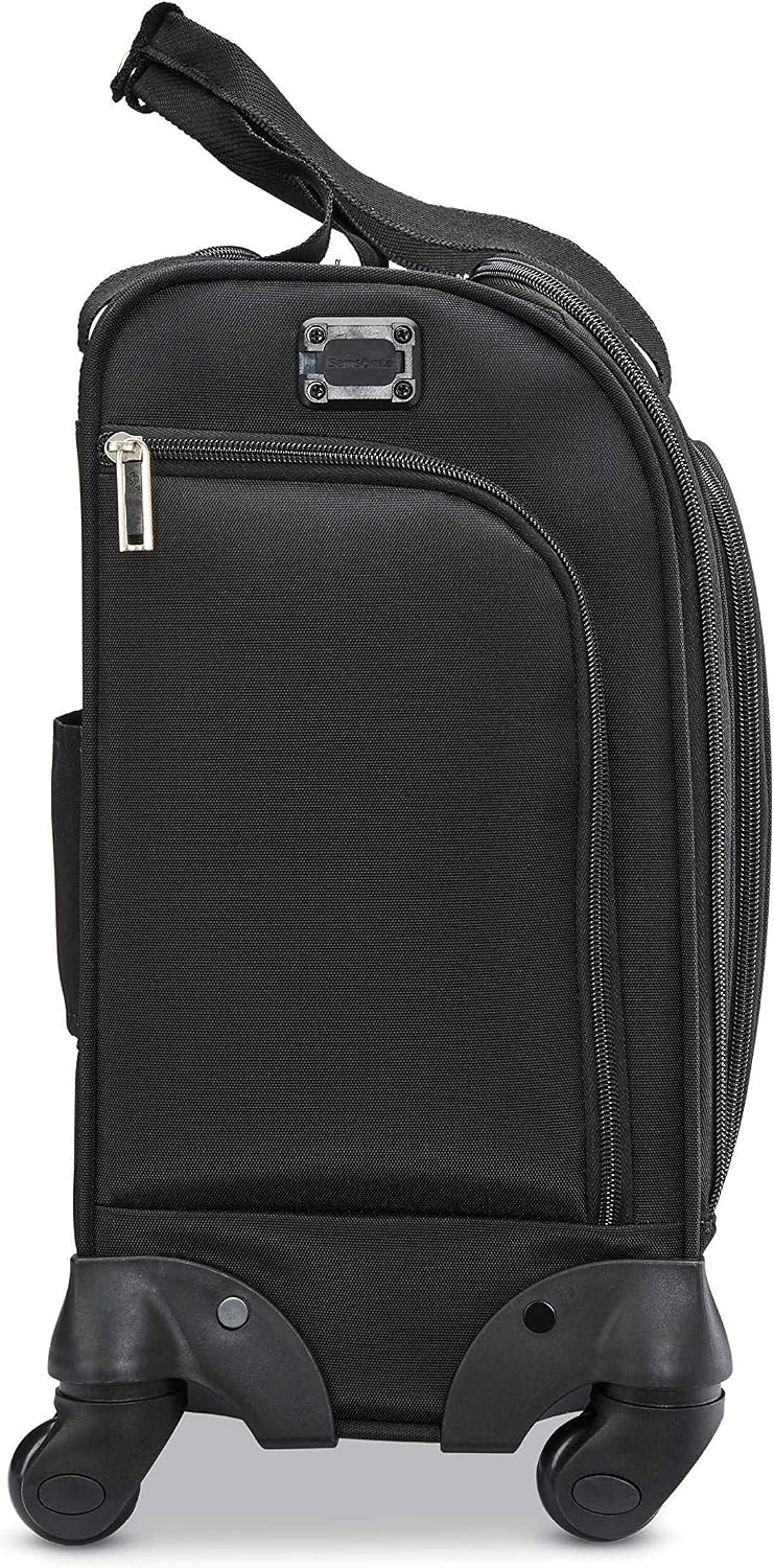 Samsonite Underseat Carry-On Spinner With USB Port, Jet Black, One Size