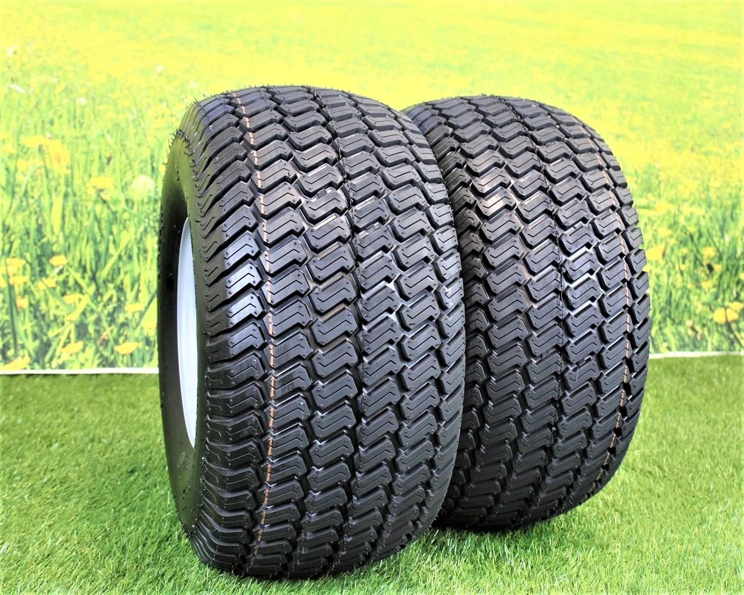 (Set of 2) 20x10.00-8 Tires & Wheels 4 Ply for Lawn & Garden Mower (Compatible with Husqvarna)
