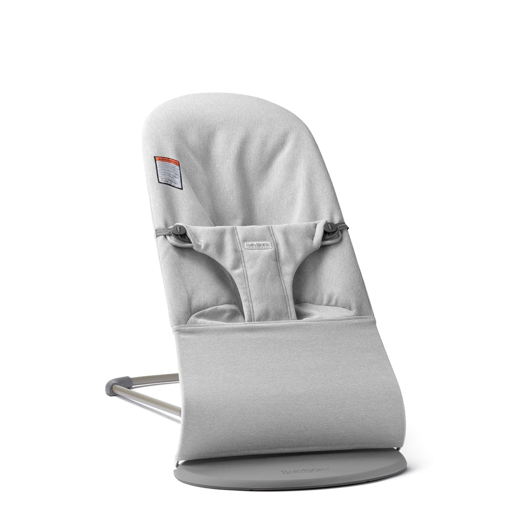 BabyBjörn Bouncer Bliss, Woven Mélange, Light Grey | 2-in-1 Adjustable Baby Bouncer Seat and Toddler Chair, Newborn to Toddler (8-29 lbs), 4 Positions, Lightweight & Portable