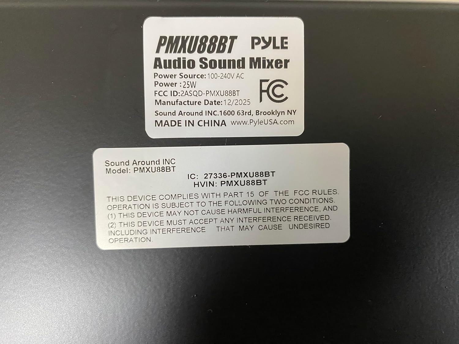 Pyle 8-Channel Console Style Audio Mixer with Bluetooth - DJ Sound Controller, 4 XLR / Combo Inputs, Sub Out, +48V Phantom, USB-A In, 16 DSP Effects, MP3 Player, 7-Band EQ - PMXU88BT