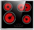 24 Inch Electric Cooktop 4 Burners, Pladeca 6600W Electric Stove Touch Control, 220-240V Built-in Radiant Stove Top with Safety Lock, Timer, Pause Control, Extended Zone, Hard Wire(No Plug)