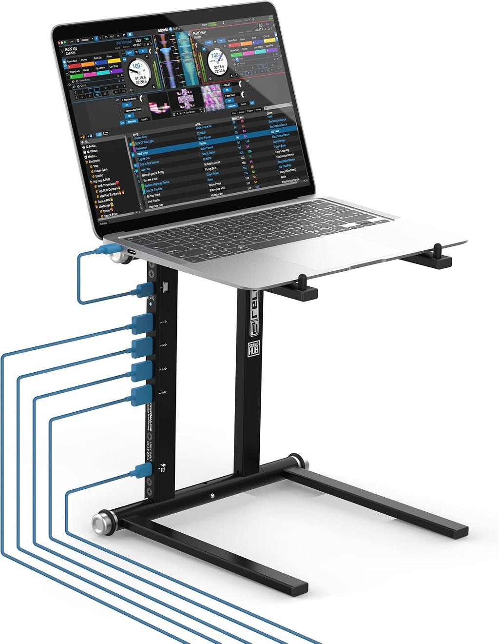 Reloop Advanced Laptop Stand with USB-C PD Hub (AMS, black (AMS-STAND-HUB)