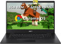 ASUS Chromebook CX1700 17.3' FHD Laptop, Intel Celeron N4500 Processor, 4GB RAM, 128GB eMMC Flash Memory, Intel UHD Graphics, 720P Webcam, Wi-Fi 6, Bluetooth, Chrome OS, Gray (Renewed)