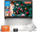 HP 14 Inch Laptop Computer Student Business, Intel Processor N150, 4GB RAM, 384GB Storage(128GB UFS+256GB MSD), Copilot AI, 1-Yr Office 365, Wi-Fi 6, Ultra Light, Windows 11 Pro, Silver, W/Mouse
