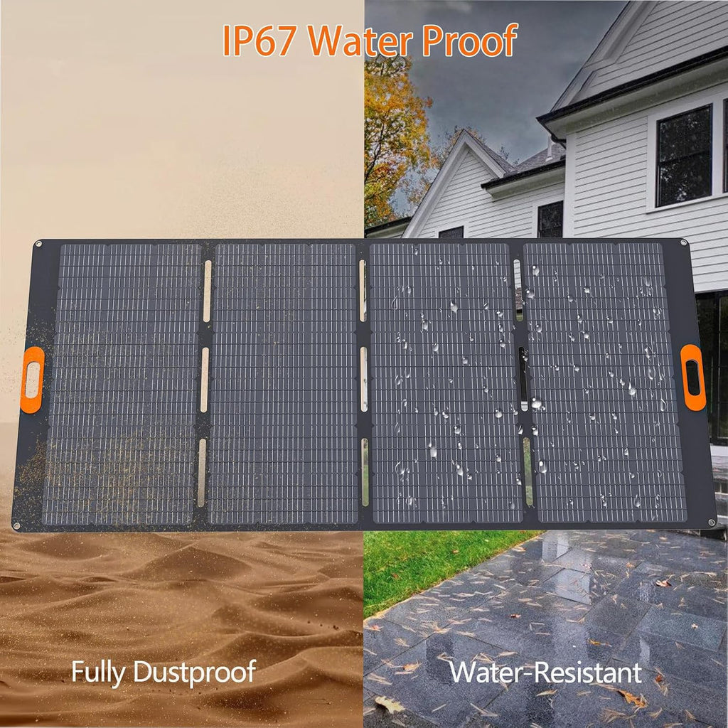 200W Solar Panel for Power Station Generator, 18V Portable Foldable Solar Cell Solar Charger, Solar Charger Charger for Outdoor Camping RV Hiking 100W