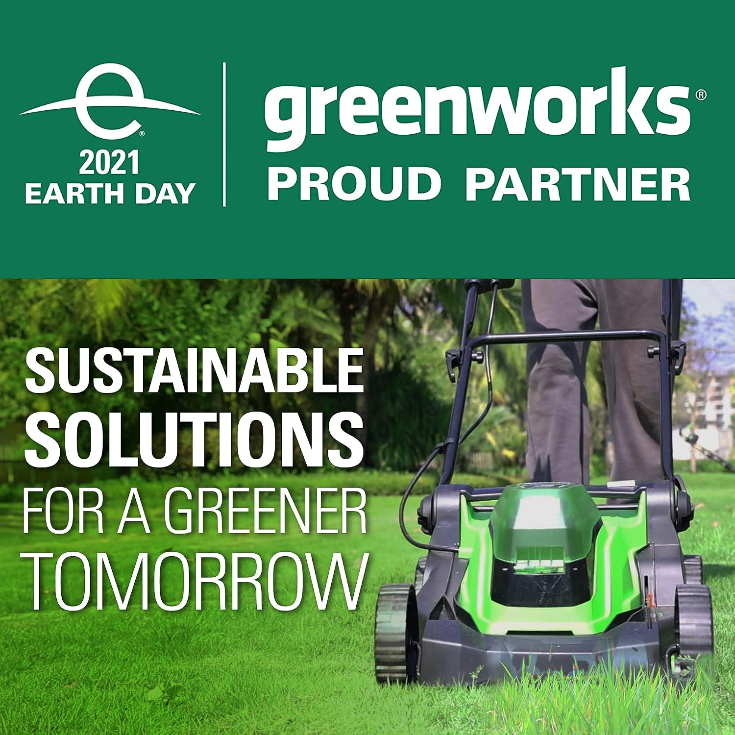Greenworks 48V (2 x 24V) 17' Brushless Cordless Lawn Mower + 24V Drill / Driver, (2) 4.0Ah USB Batteries (USB Hub) and Dual Port Rapid Charger Included