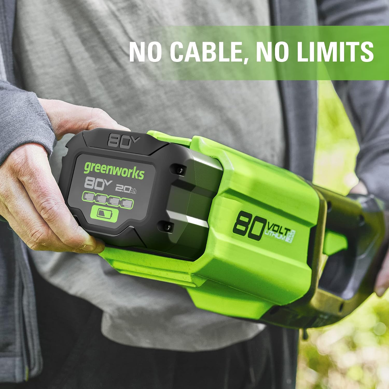 Greenworks 80V 2.0Ah Lithium-Ion Battery (Genuine Greenworks Battery / 75+ Compatible Tools)