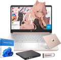 HP 14' Rose Gold Laptop for Student Business 2026, Office 365 Included, Copilot AI, Intel CPU, 16GB RAM, 64GB eMMC, w/Accessories, Light & Slim, 4K Graphics, Windows 11S