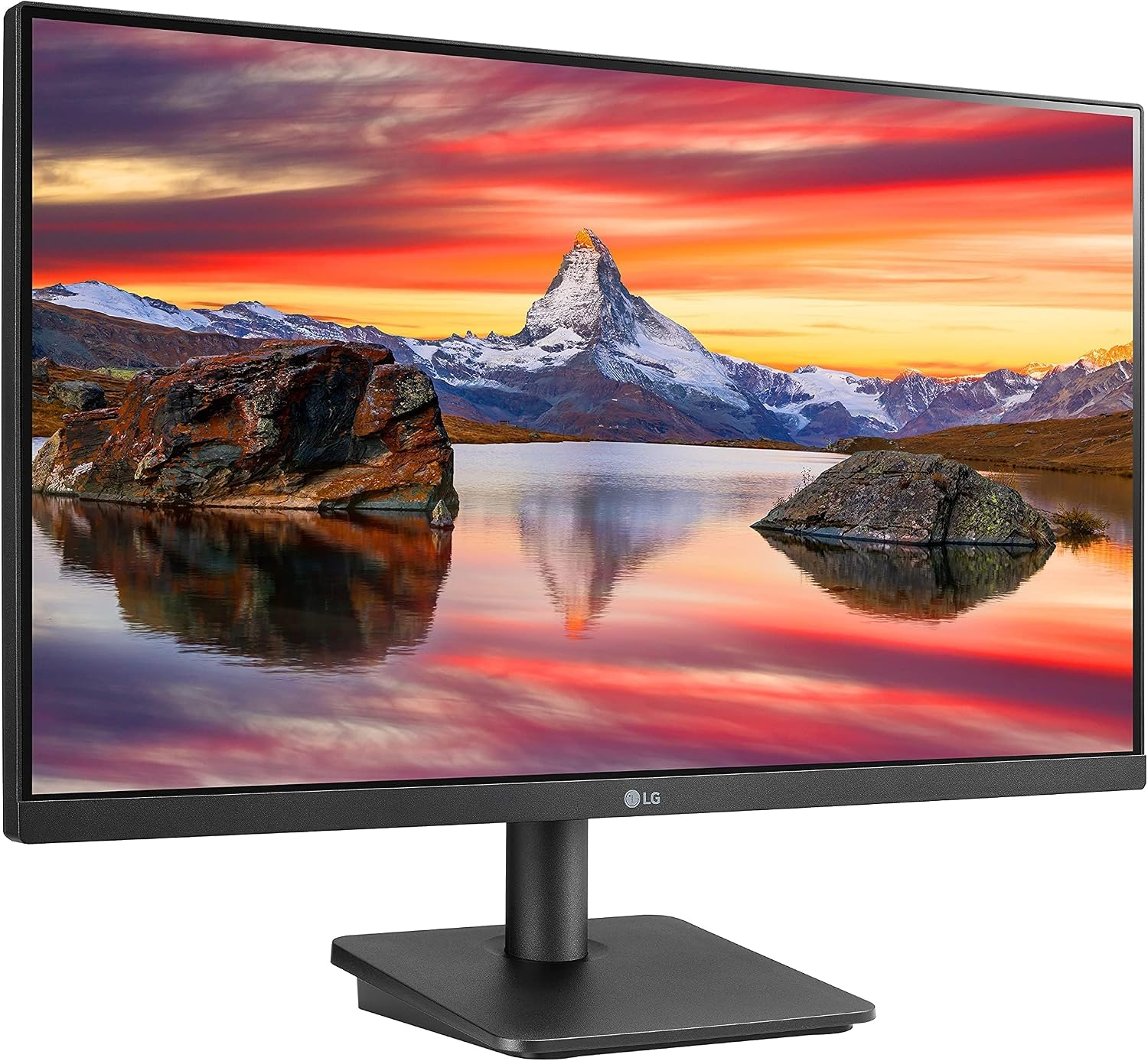 LG FHD (1920 x 1080) 24 Inch Computer Monitor, IPS, AMD FreeSync, 3-Side Borderless Design, 75Hz, 5ms, Reader Mode, Smart Energy Saving, OnScreen Control, HDMI, D-Sub, 24MP400-B, Black