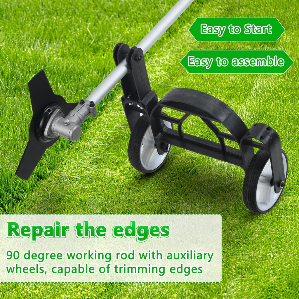 8-in-1 Weed Eater Gas Powered - 52CC 2-Stroke Multi-Functional Trimming Tool Set, String Trimmer, Hedge Trimmer, Edger, Brush Cutter, Pole Chainsaw Pruner with Extension Pole for Yard, Garden