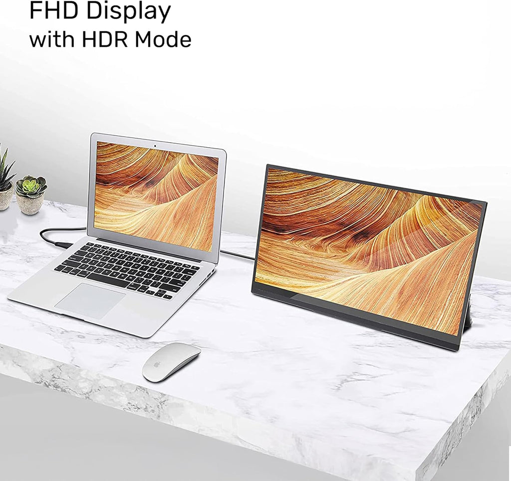 SideTrak Solo Pro 15.8' Portable Monitor for Laptop | FHD 1080P LED IPS Dual Display w/Anti-Glare Screen, USB & Mini HDMI, Laptop Monitor Extender for Mac, PC, Chrome, HDR & Speakers