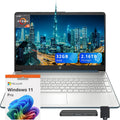HP 15.6' FHD Laptop, AMD Ryzen 5-5500U, 32GB RAM, 2.16TB Storage (2TB SSD + 160GB Docking Station Set), AMD Radeon Graphics, Num Pad, Webcam, Bluetooth, Wi-Fi 5, Win 11 Pro, Blue