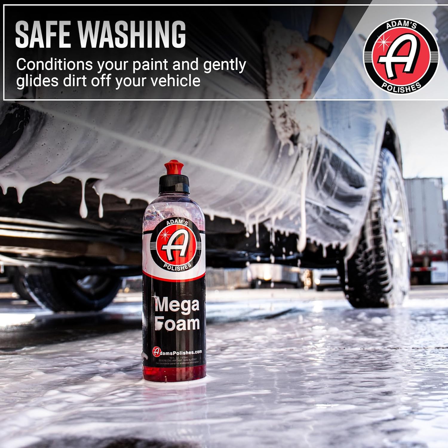 Adam's Mega Foam (5 Gallon) - pH Neutral, Ultra Concentrated for Foam Cannon, Foaming Spray Gun, or Bucket – Safe for Wax, Sealants & Ceramic Coating – High Suds Car Cleaner