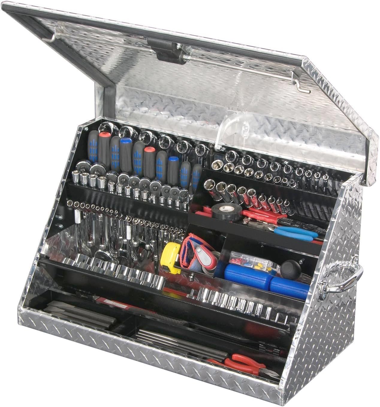 Montezuma 30' x 15' Heavy Duty Steel Triangle Toolbox (aluminum, brite)