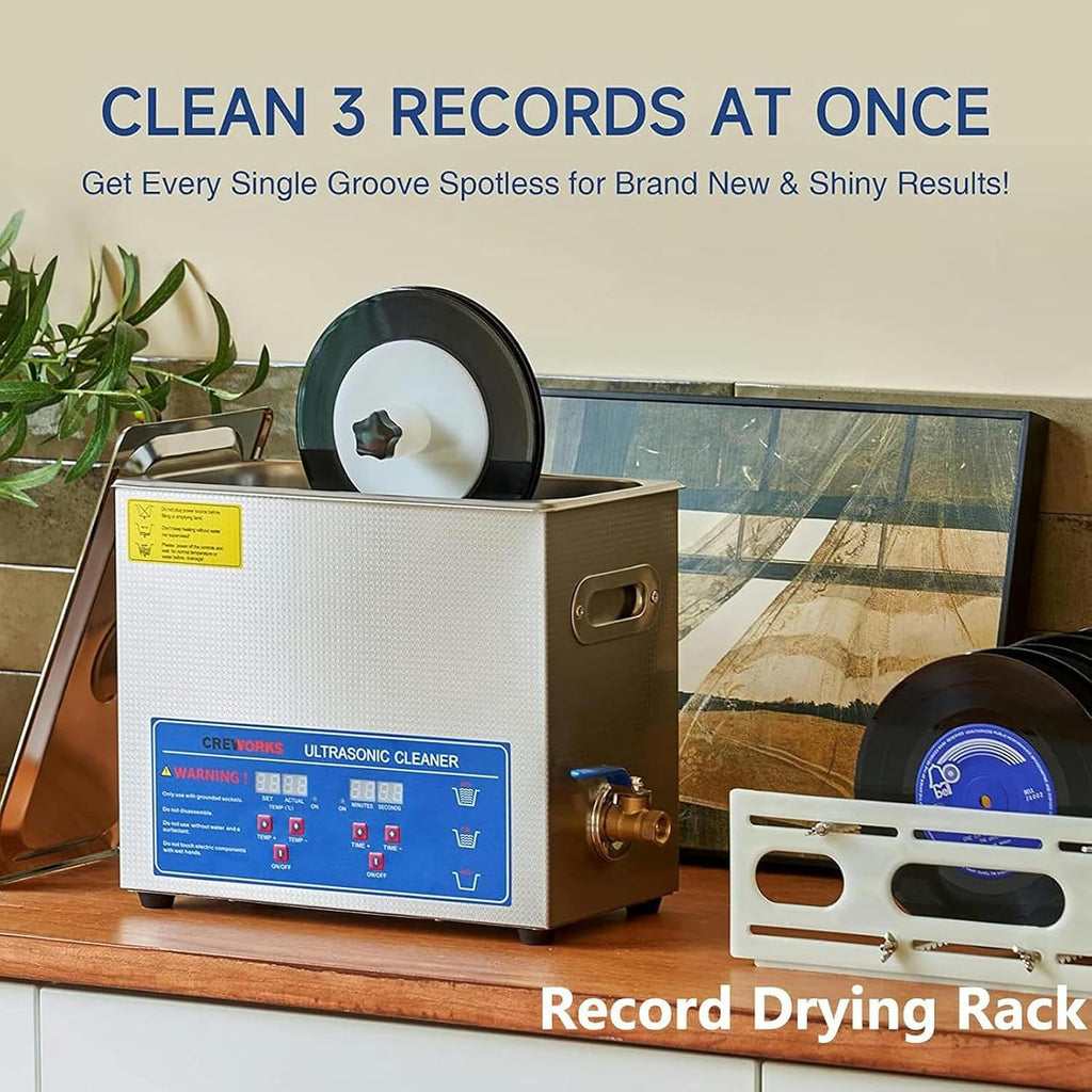 6 L Vinyl Ultrasonic Cleaner, 7-12-Inch Vinyl Ultrasonic Cleaning Machine, High Lp Album Cleaner, Record Washing Machine ~/