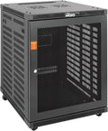 Tecmojo 15U Wall Mount Rack,15U Rack 23.6 Inch Depth,Hold Up to 176 Lbs,Enclosed Rack with 2 Colling Fans,for 19 Inch Network,Server and AV Gear,Mesh Door(Elite Collection)