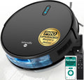 SereneLife Automatic Robot Vacuum Cleaner and Mop Combo, Pro Edition with Upgraded Battery, Extreme Suction, Internal Water Tank - Smart App Control, Ideal for Pet Hair, Carpet and Hard Floors, Black