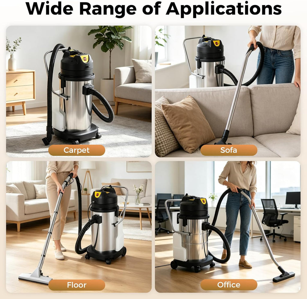 40L Commercial Carpet Cleaning Machine 3 in 1 Upholstery Cleaner Machine 1000W Professional Extractor Vacuum Washing Machine for Cleaning Carpets, Sofas, Curtains, Vacuuming and Spraying