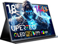 UPERFECT 18' QLED Portable Monitor, 2K 2560×1600, 144Hz Gaming Display, 400 Nits Brightness, FreeSync HDR, 100% DCI-P3, Ultra-Slim USB-C/HDMI Monitor for Laptop MacBook Phone Game Console, VESA Mount