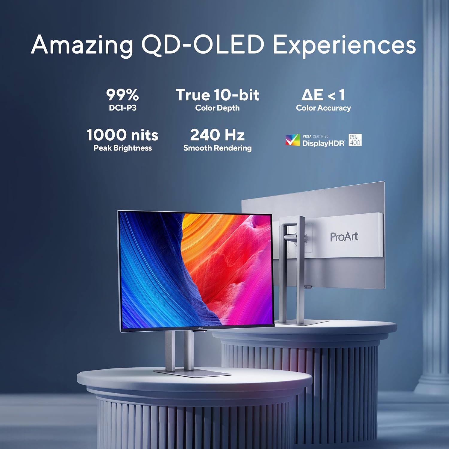 ASUS ProArt PA32UCDM Monitor 32' 4K UHD QD-OLED 240Hz 0.1ms ThunderBolt 4 PD 96W - PA32UCDM